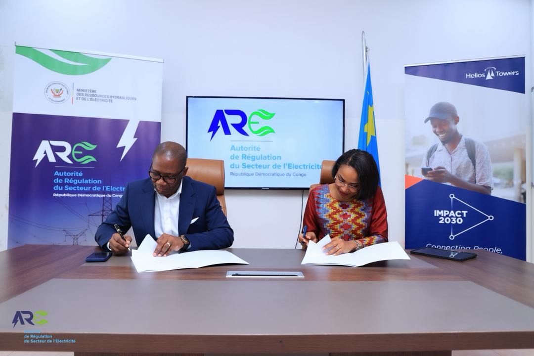 RDC : Helios Towers et l’ARE signent un accord pour sécuriser l’énergie des infrastructures télécoms