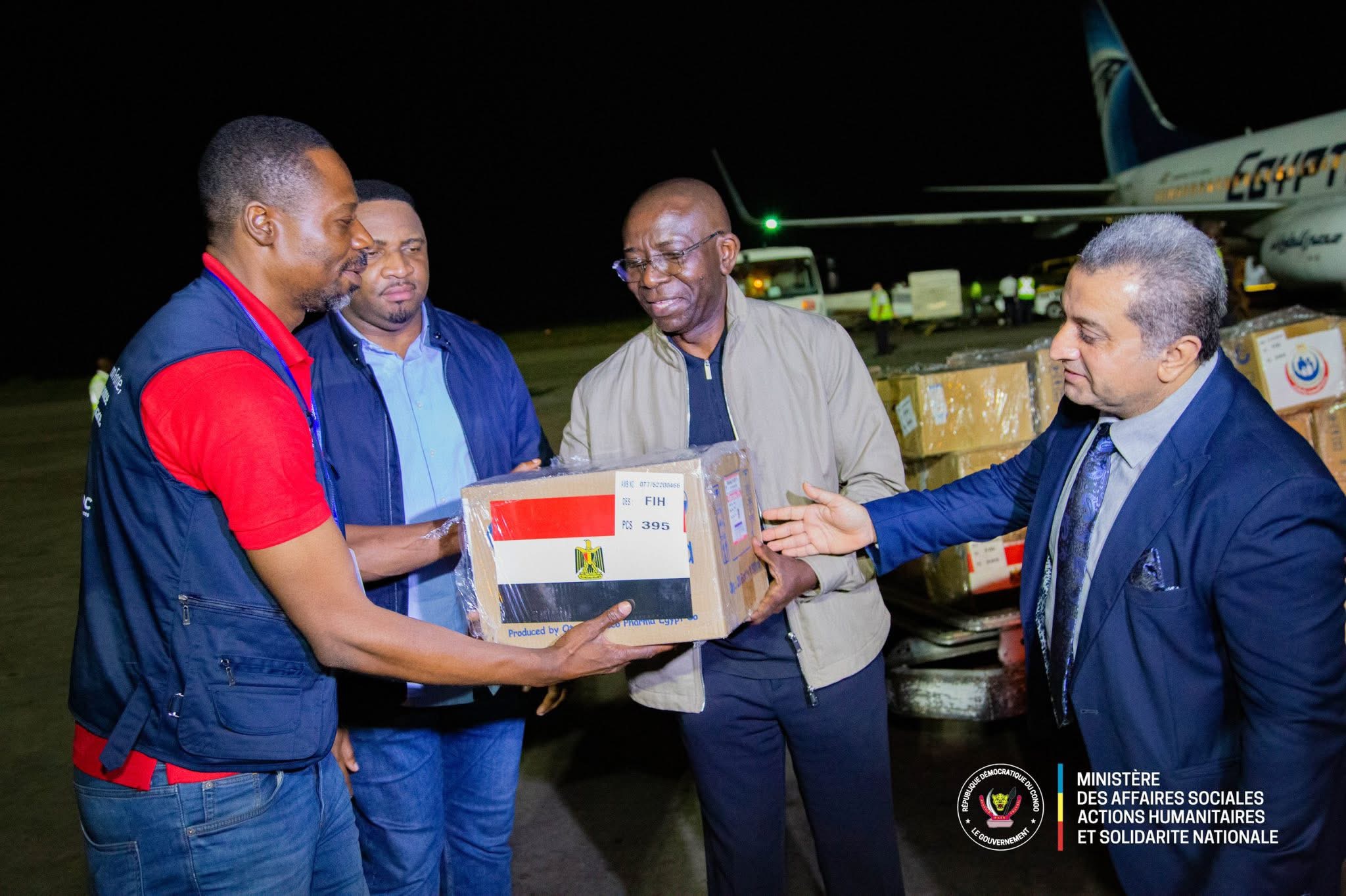 Ebola en RDC : l’Égypte envoie un premier lot de 2,5 tonnes de médicaments pour soutenir la riposte